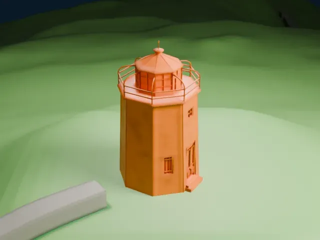 Stony Point Light model, West view