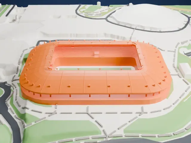 Stožice Stadium model, East view