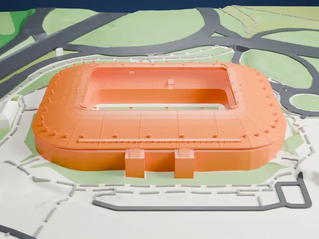 Stožice Stadium model, West view