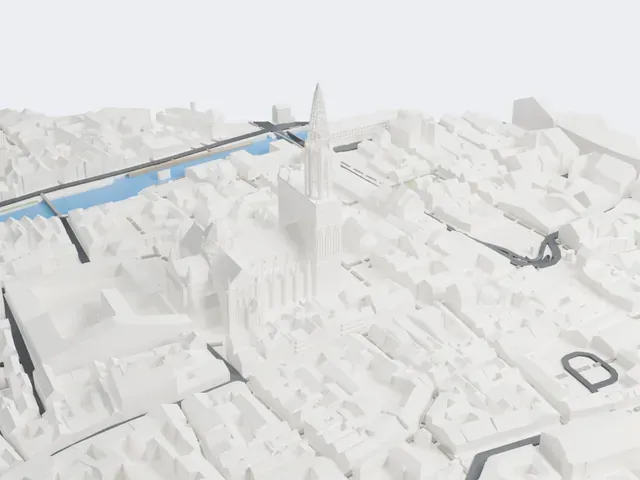 Strasbourg Cathedral model, North view