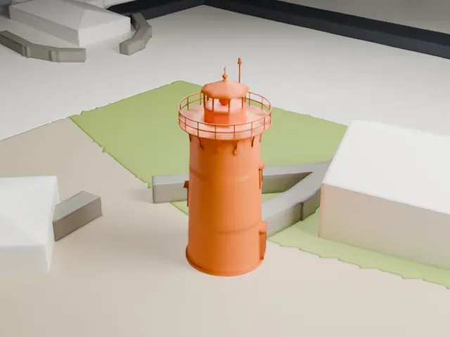 Stratford Point Light model, East view