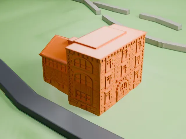 Strecker Memorial Laboratory model, East view