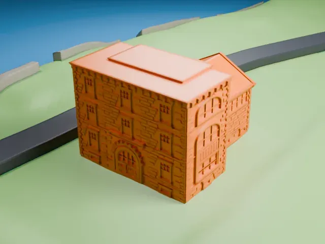 Strecker Memorial Laboratory model, North view