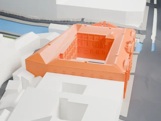 Stroganov Palace model, East view