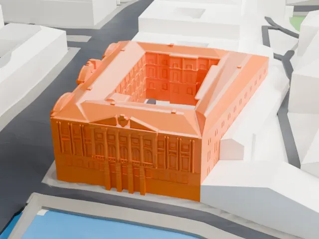 Stroganov Palace model, West view