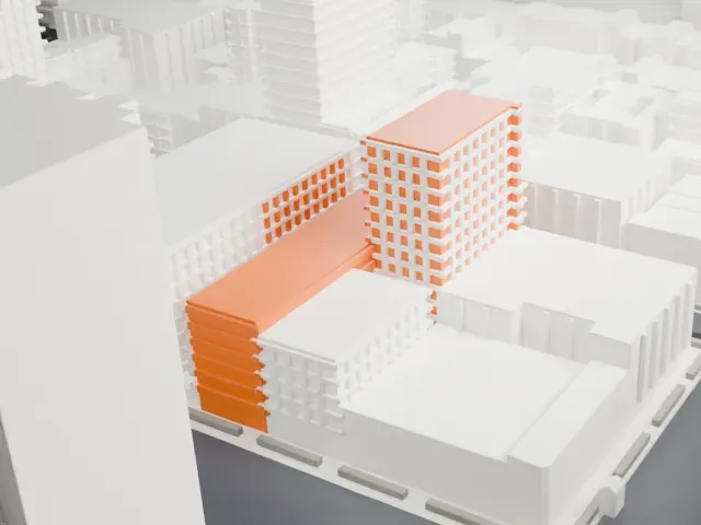 Studio Museum in Harlem model, North view