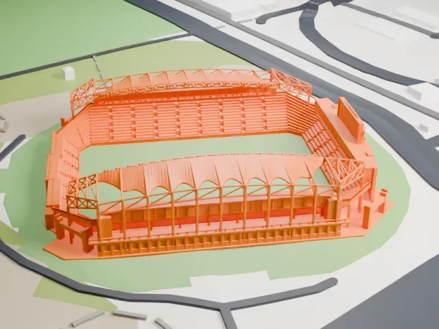 Subaru Park model, East view