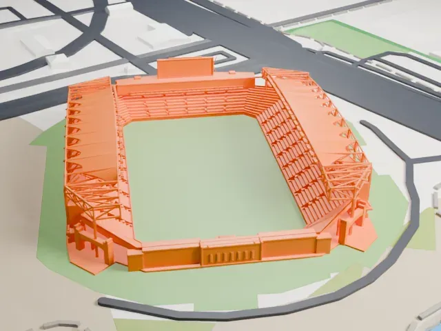 Subaru Park model, South view