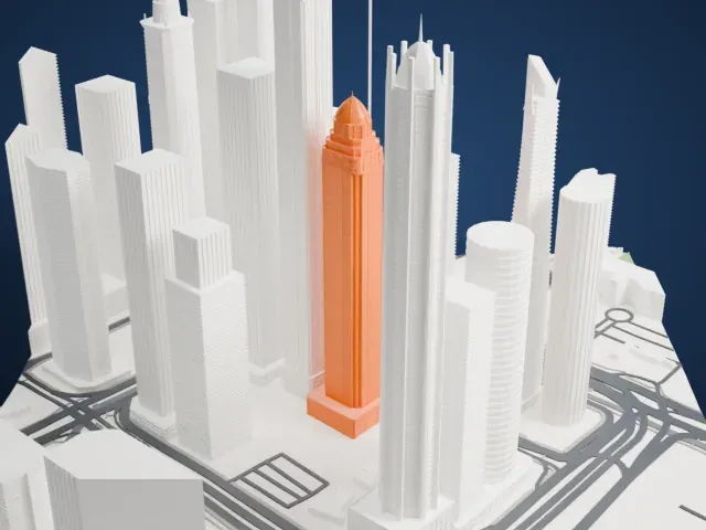 Sulafa Tower model, East view