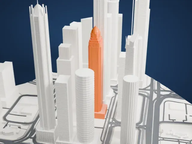 Sulafa Tower model, North view
