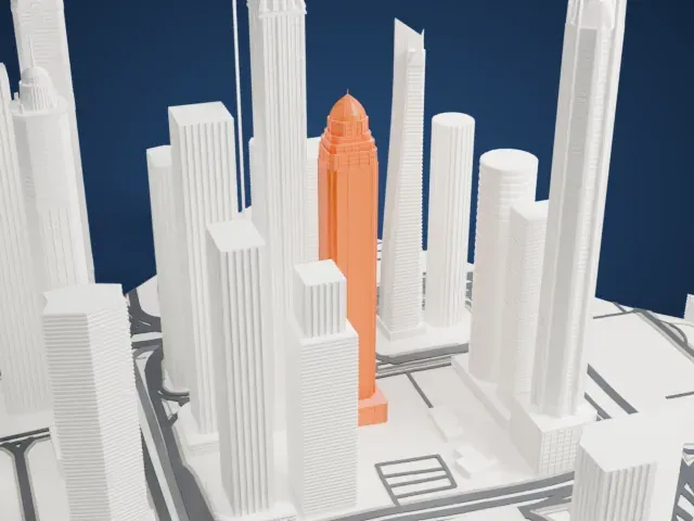 Sulafa Tower model, South view
