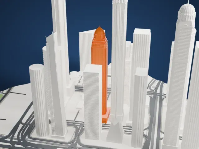 Sulafa Tower model, West view