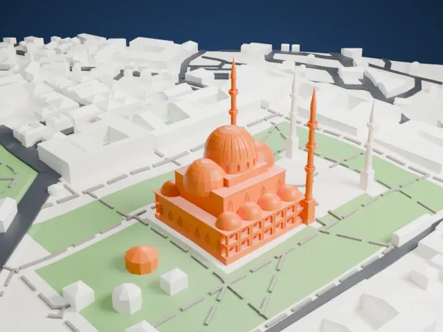 Süleymaniye Mosque model, East view