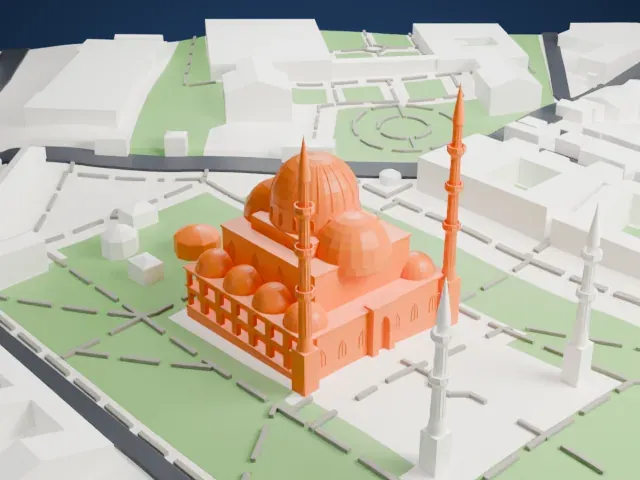 Süleymaniye Mosque model, North view