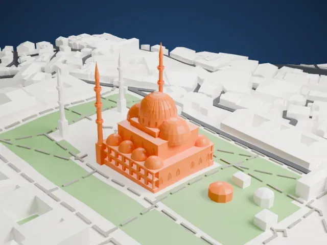 Süleymaniye Mosque model, South view