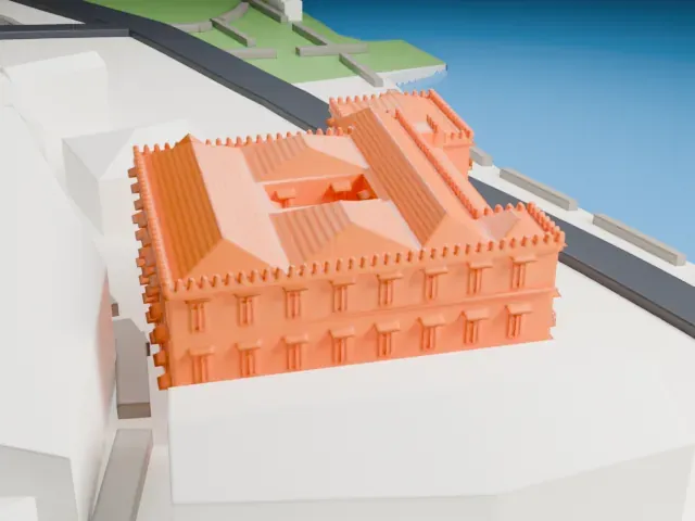 Sultan's Palace, Zanzibar model, East view