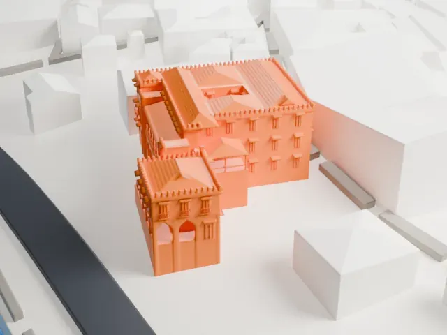 Sultan's Palace, Zanzibar model, West view
