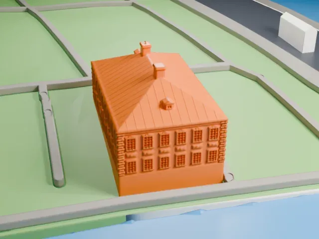 Summer Palace of Peter the Great model, East view