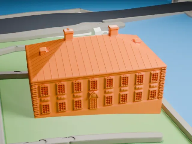 Summer Palace of Peter the Great model, South view