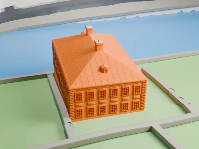 Summer Palace of Peter the Great model, West view