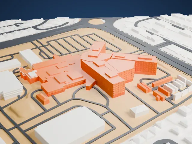 Summerlin Hospital model, North view