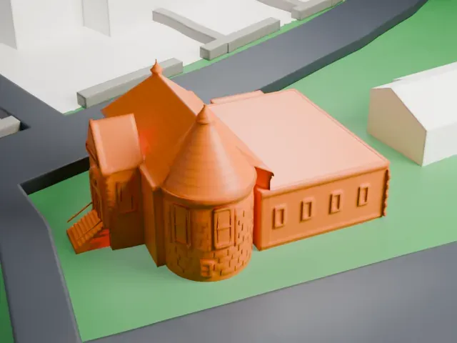 Summit Playhouse model, West view