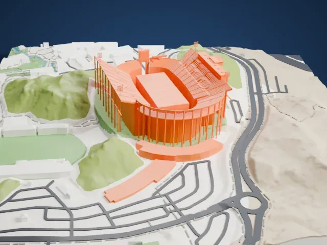 Sun Bowl model, North view