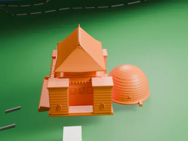 Sun Yat-sen Mausoleum model, East view
