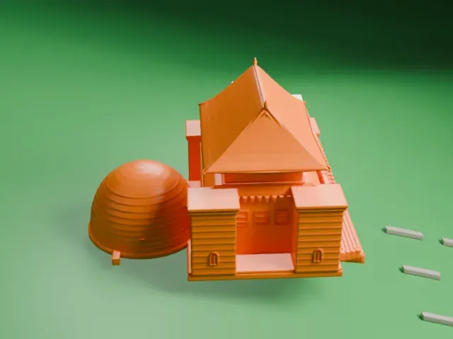 Sun Yat-sen Mausoleum model, West view