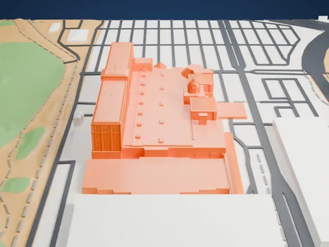 Suncoast Hotel and Casino model, West view