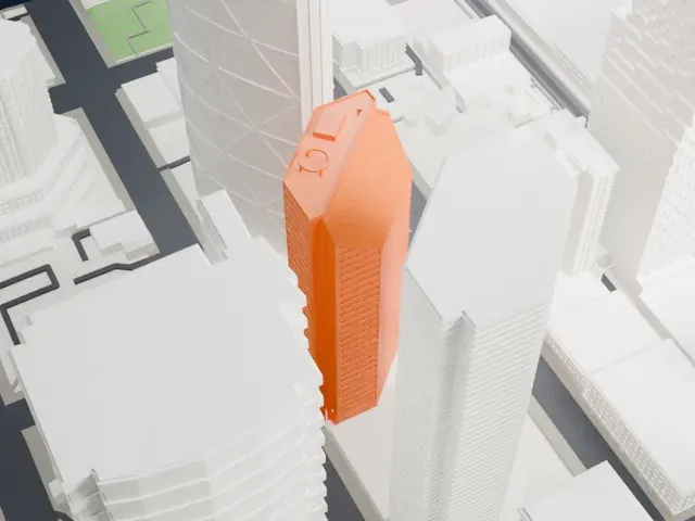Suncor Energy Centre model, West view