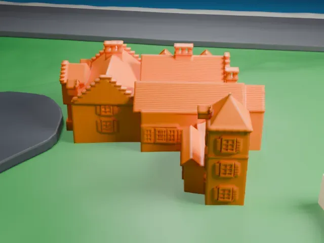 Sunnyside, Tarrytown model, East view