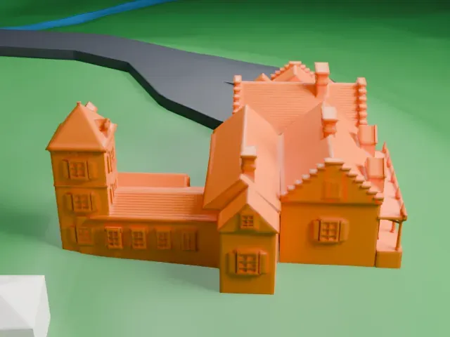 Sunnyside, Tarrytown model, North view