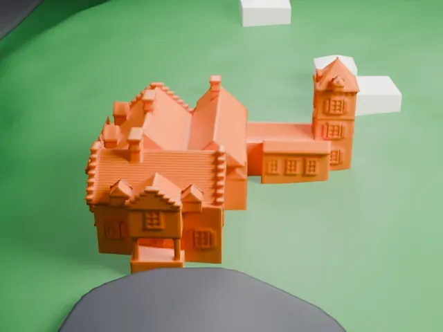 Sunnyside, Tarrytown model, South view