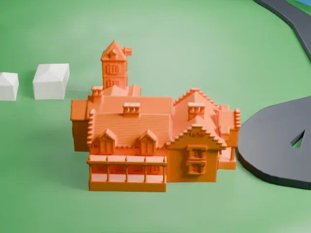 Sunnyside, Tarrytown model, West view