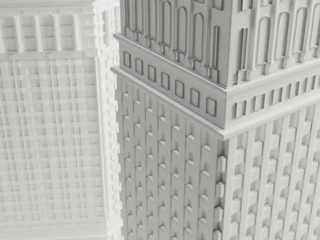 Surrogate's Courthouse model, East view