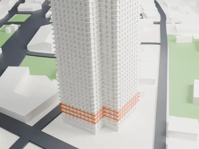 Sursock Museum model, East view