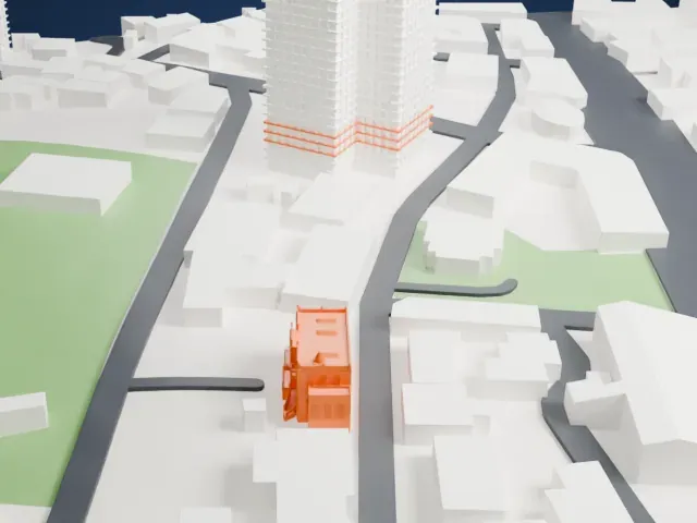 Sursock Museum model, West view