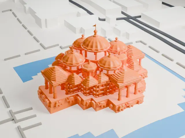 Swaminarayan Akshardham (Delhi) model, North view