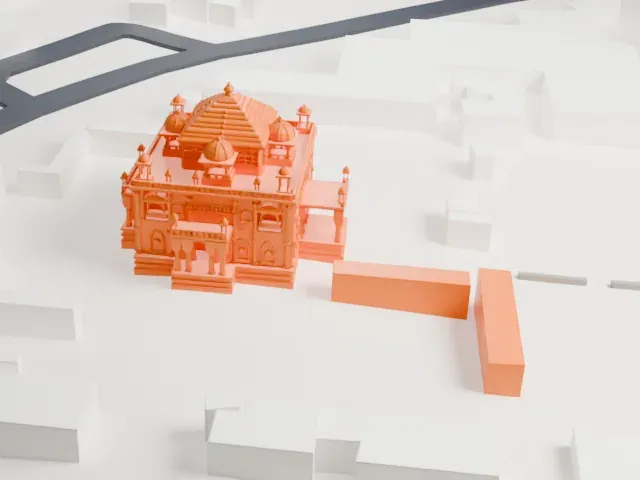 Swaminarayan Akshardham (Gandhinagar) model, East view