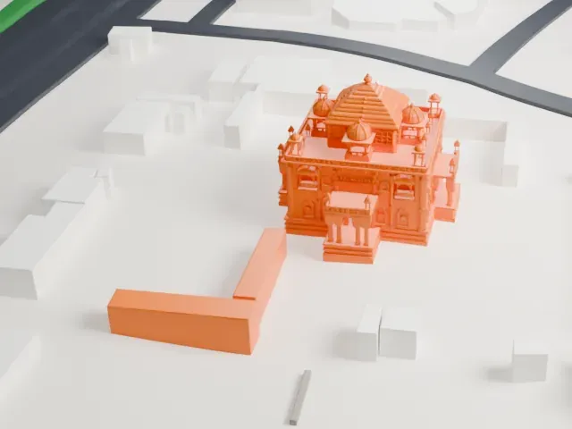 Swaminarayan Akshardham (Gandhinagar) model, North view