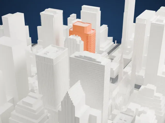 Swiss Bank Tower model, East view