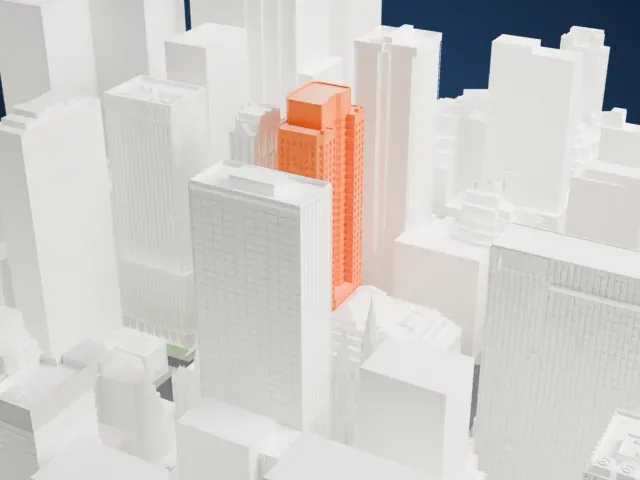 Swiss Bank Tower model, North view