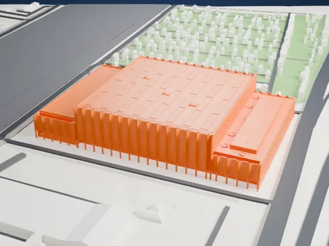 Swiss Life Arena model, East view