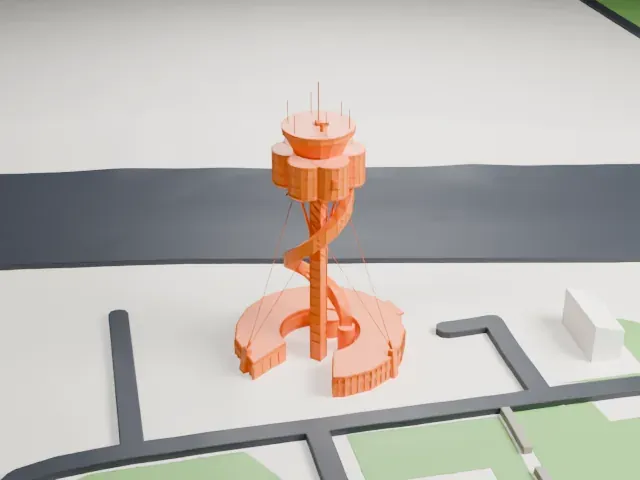Sydney Airport Air Traffic Control Tower model, North view