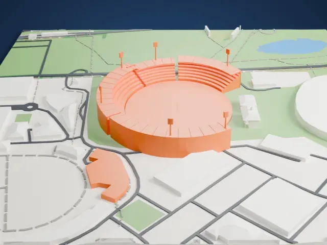 Sydney Cricket Ground model, East view