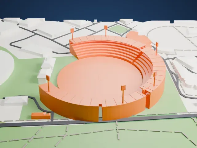 Sydney Cricket Ground model, West view
