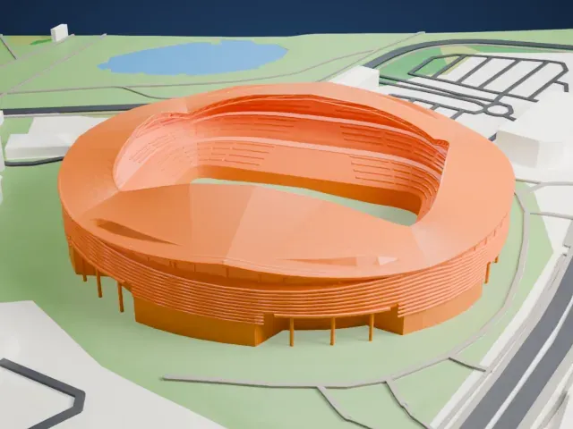 Sydney Football Stadium (2022) model, East view