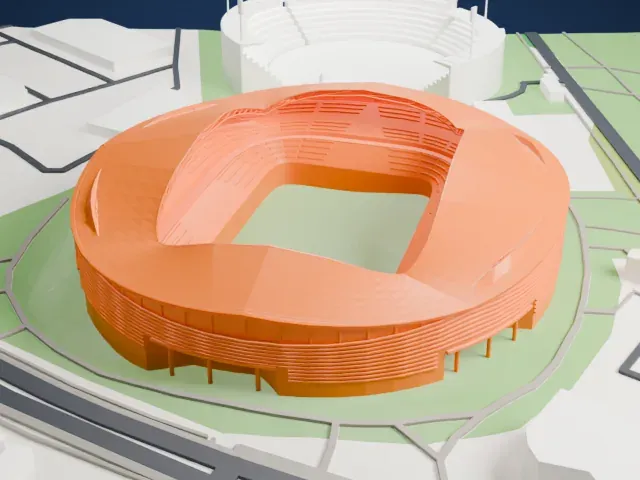 Sydney Football Stadium (2022) model, North view