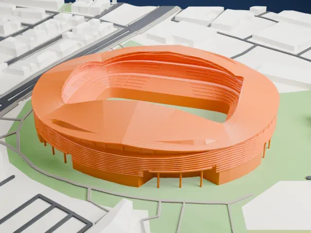 Sydney Football Stadium (2022) model, West view